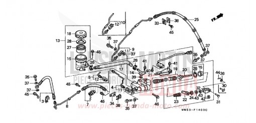 HAUPTBREMSE, HINTEN ZYLINDER GL1500L de 1990